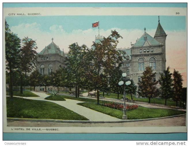 9849  CANADA    QUEBEC  CITY HALL    AÑOS / YEARS / ANNI  1920 - Québec - La Cité