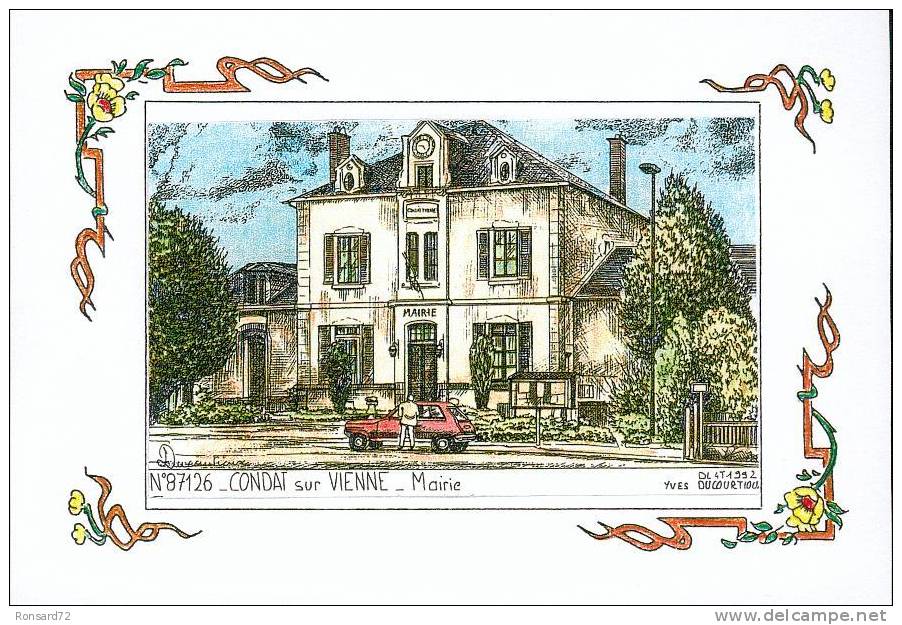 87 CONDAT Sur VIENNE - Mairie  - Illustration Yves Ducourtioux - Condat Sur Vienne