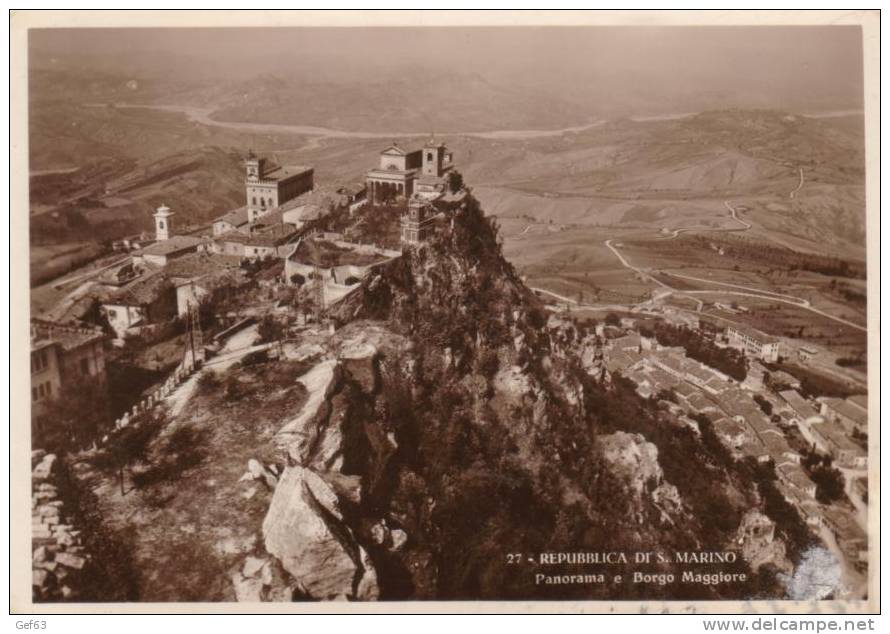 Repubblica Di S. Marino - Panorama E Borgo Maggiore - Saint-Marin