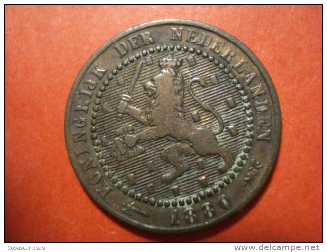 9238 NETHERLANDS HOLANDA HOLLAND   1 CENT       AÑO / YEAR  1880  MBC/VF - 1849-1890 : Willem III