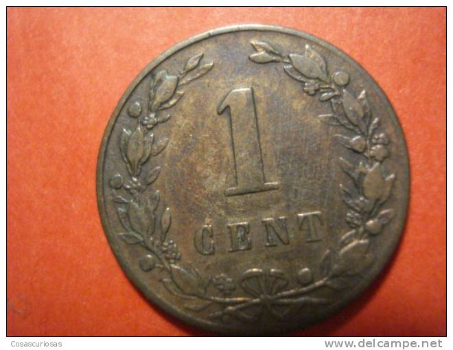 9238 NETHERLANDS HOLANDA HOLLAND   1 CENT       AÑO / YEAR  1880  MBC/VF - 1849-1890 : Willem III