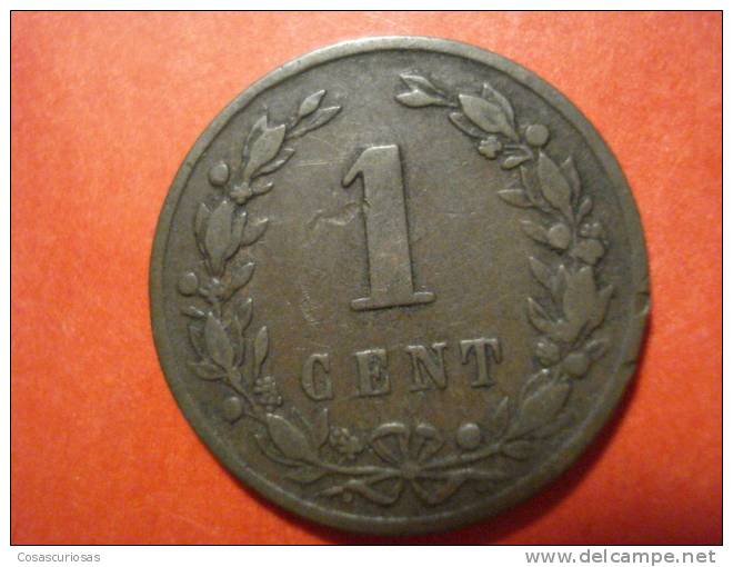 9244  NETHERLANDS HOLANDA HOLLAND   1 CENT       AÑO / YEAR  1878   BC+ / FINE+ - 1849-1890 : Willem III