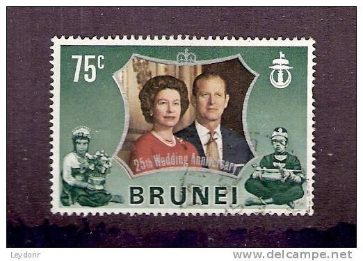 Brunei - Siver Wedding Issue 1972 - Queen Elizabeth And Prince Philip Scott # 187 - Brunei (1984-...)
