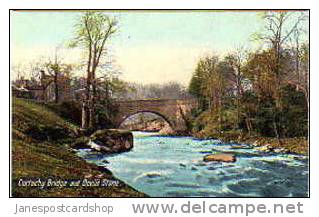 PCd-- CORTACHY BRIDGE  &  DEVIL'S  STONE-- Angus--SCOTLAND  Post Used 1927 - Angus