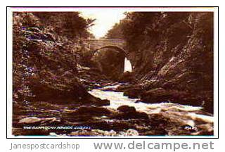 REAL PHOTO PCd.--Gannochy Bridge EDZELL--Angus--SCOTLAND  Post Used 1939 - Angus