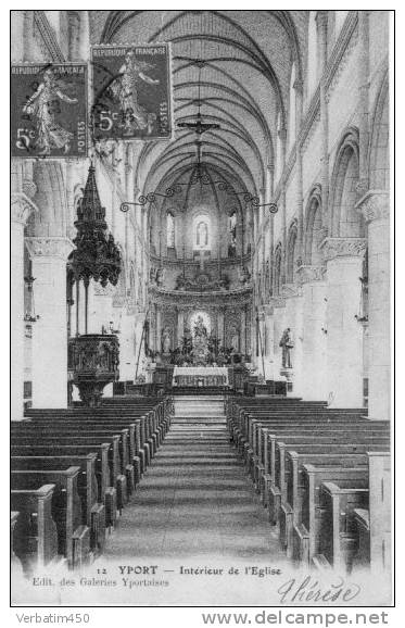 76..YPORT..INTERIEUR DE L EGLISE..1908 - Yport