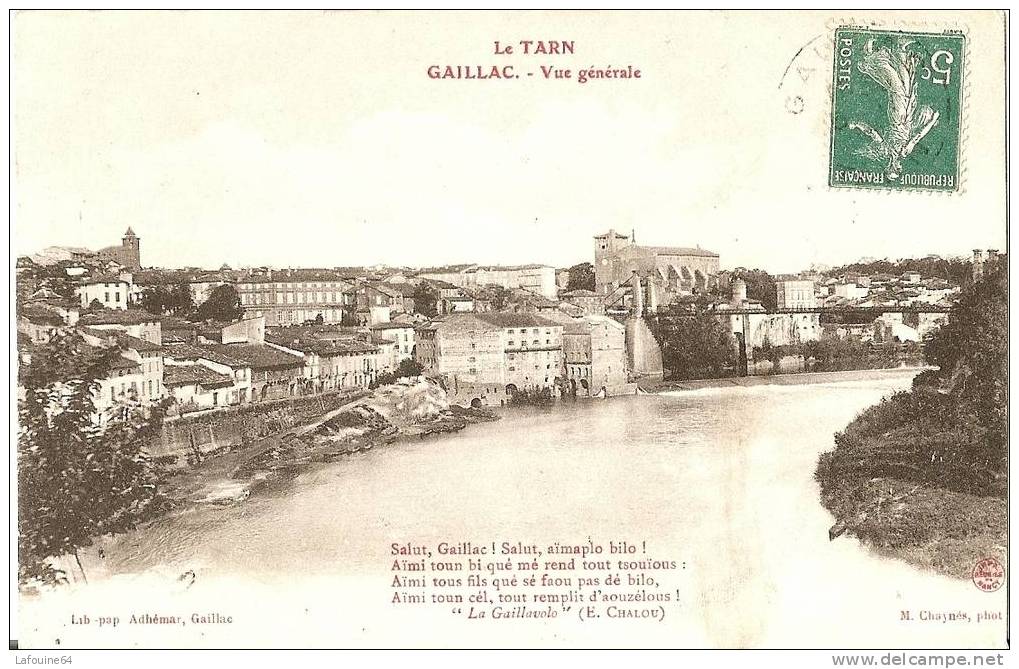 GAILLAC - Vue Générale Sur La Ville Et Le Tarn - Gaillac