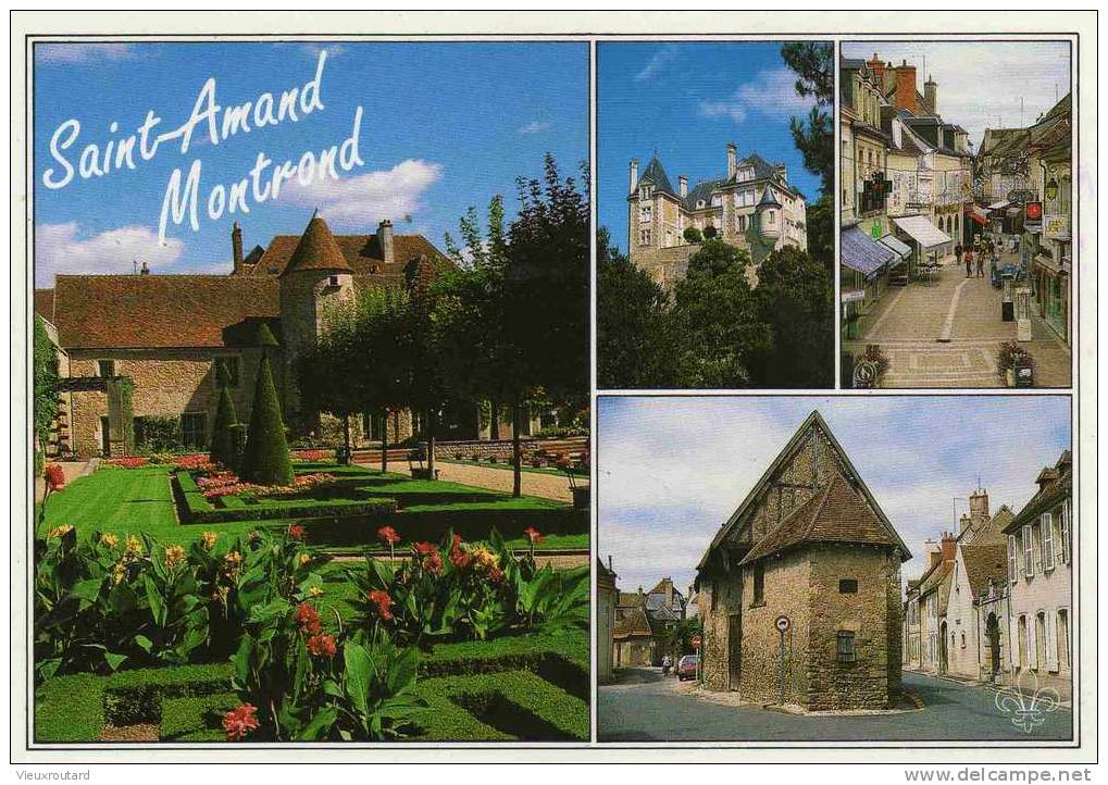 CPSM. SAINT AMAND MONTROND. MUSEE.CHATEAU.RUE PIETONNE.MAISON ANCIENNE. DATEE 1996. - Saint-Amand-Montrond