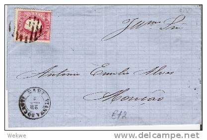 Por014/ - PORTUGAL - Viana Do Cast 1873 Luis I 25 R. Mit Inhalt - Covers & Documents