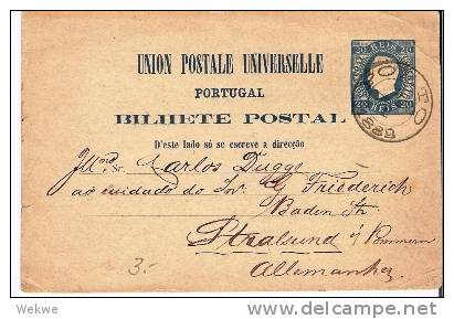 POR017 - PORTUGAL -/ Luis I 20 R. Ganzsache ** - Storia Postale