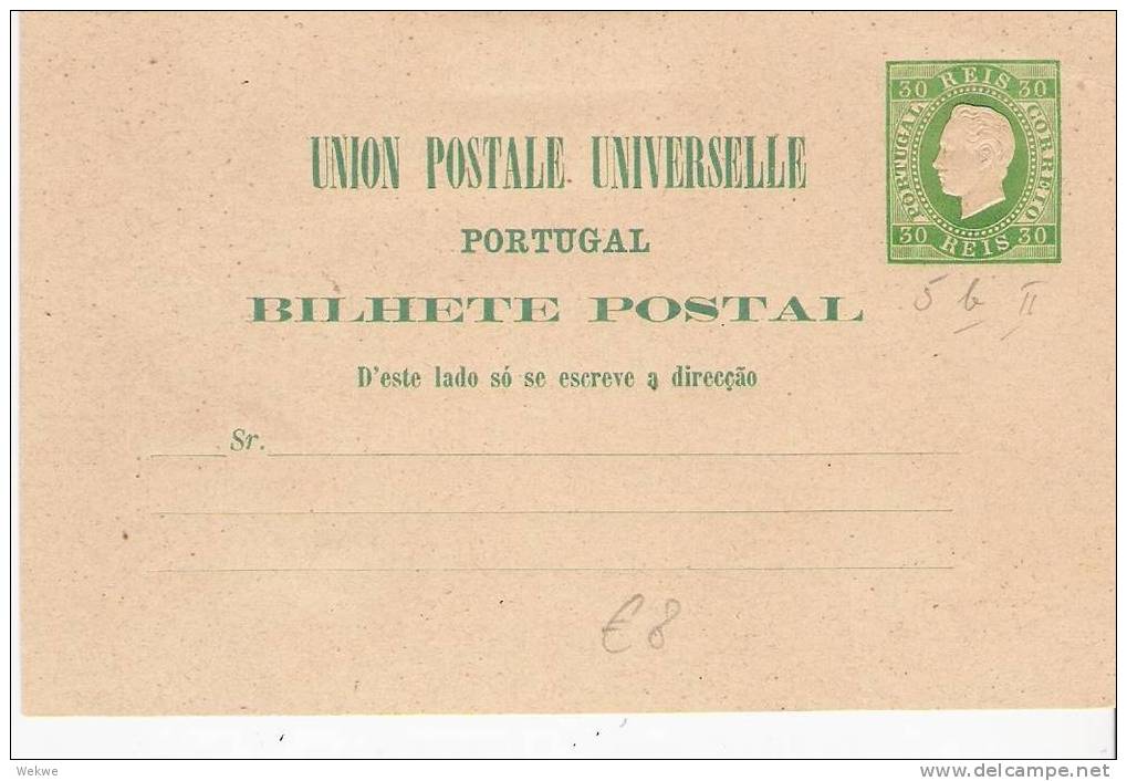 Por019/ - PORTUGAL - Luis I Prägeganzsache 5 B II - Storia Postale