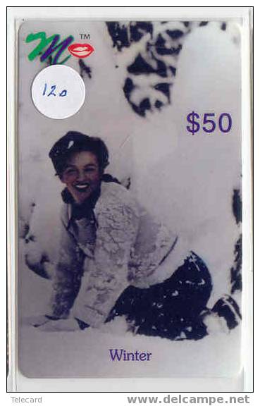 MARILYN MONROE Op Telefoonkaart (120) Telecarte USA $ 50.00 Phonecard - Movie Cinema Kino Film - Film