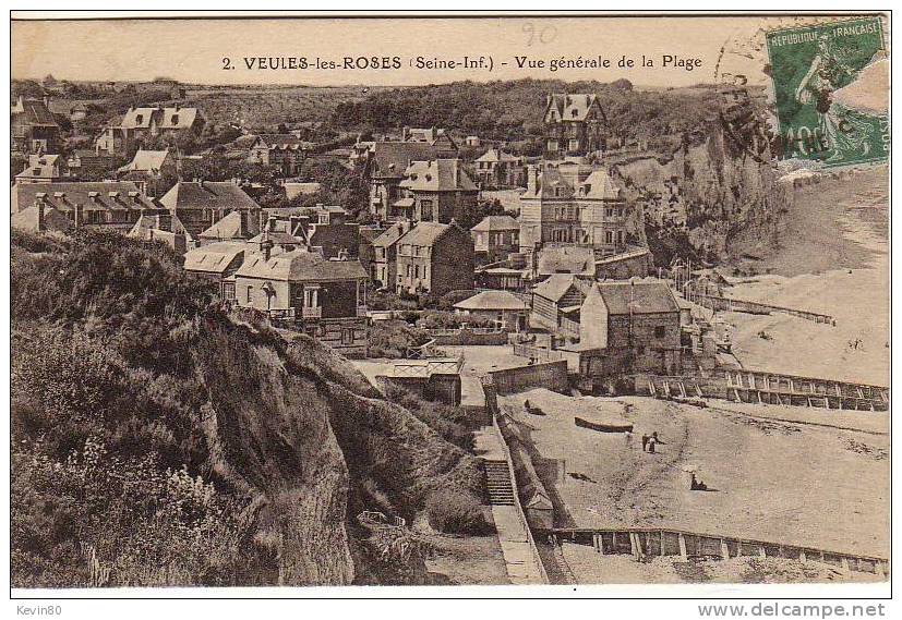 76 VEULES LES ROSES Vue Générale De La Plage - Veules Les Roses