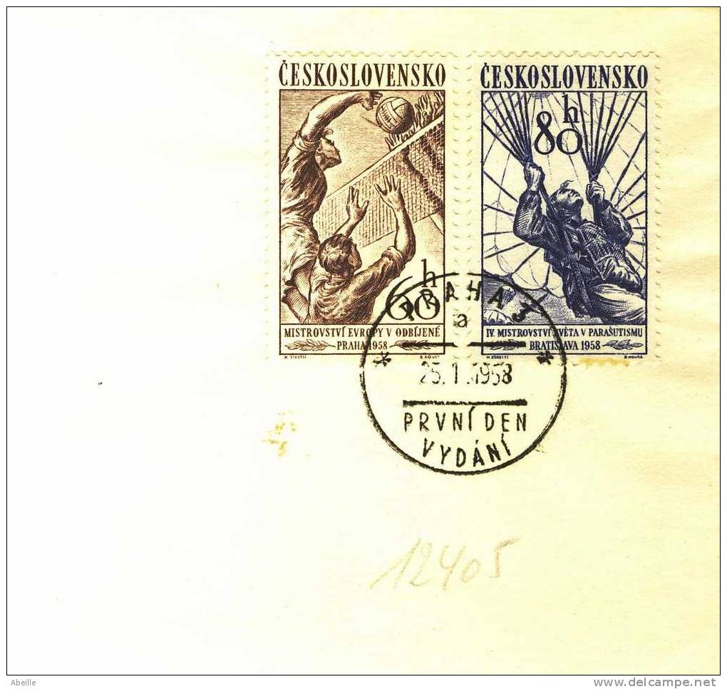 12.405   FRAGMENT FDC CESKOSL. - Volleyball