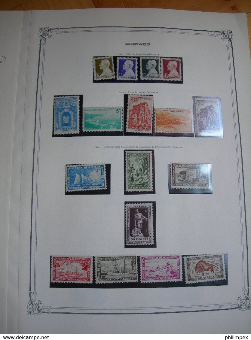 MONACO, COLLECTION ON ALBUM PAGES, USED / UNUSED, HIGH CATALOG VALUE! - Collections, Lots & Series