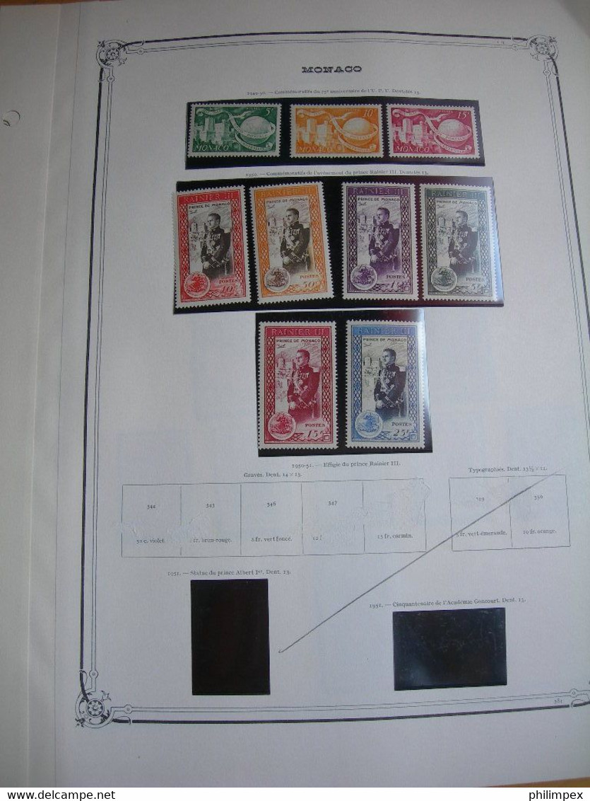 MONACO, COLLECTION ON ALBUM PAGES, USED / UNUSED, HIGH CATALOG VALUE! - Collections, Lots & Series