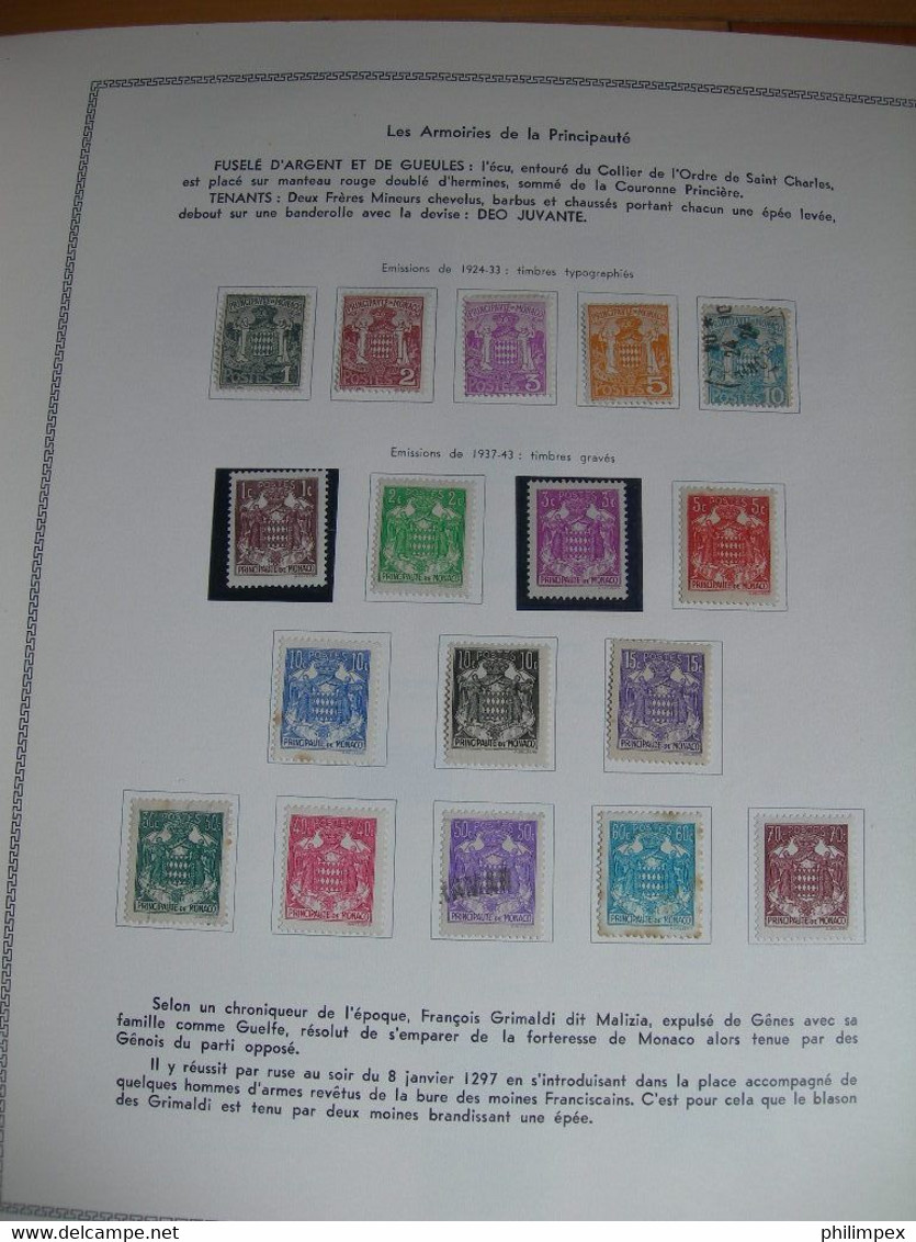 MONACO, GOOD COLLECTION ON THIAUDE PAGES, MOSTLY LH - Colecciones & Series