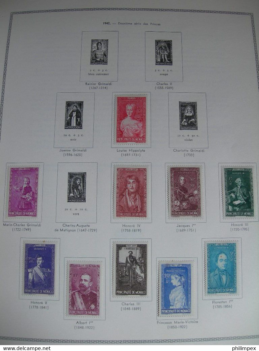 MONACO, GOOD COLLECTION ON THIAUDE PAGES, MOSTLY LH - Verzamelingen & Reeksen
