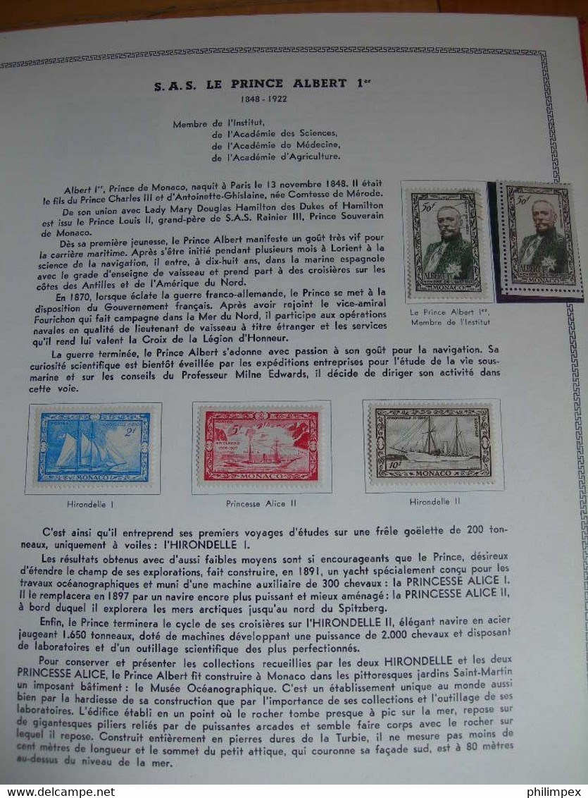 MONACO, GOOD COLLECTION ON THIAUDE PAGES, MOSTLY LH