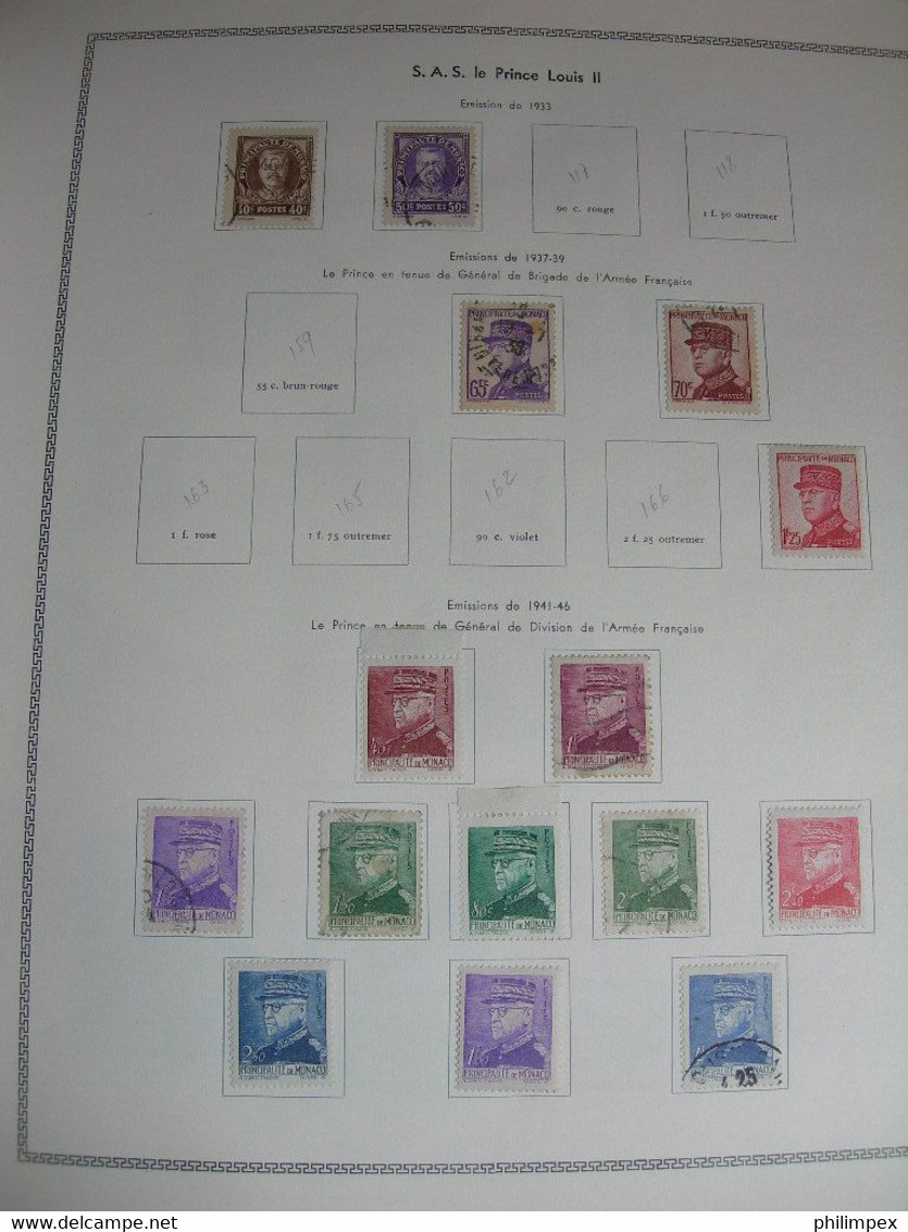 MONACO, GOOD COLLECTION ON THIAUDE PAGES, MOSTLY LH