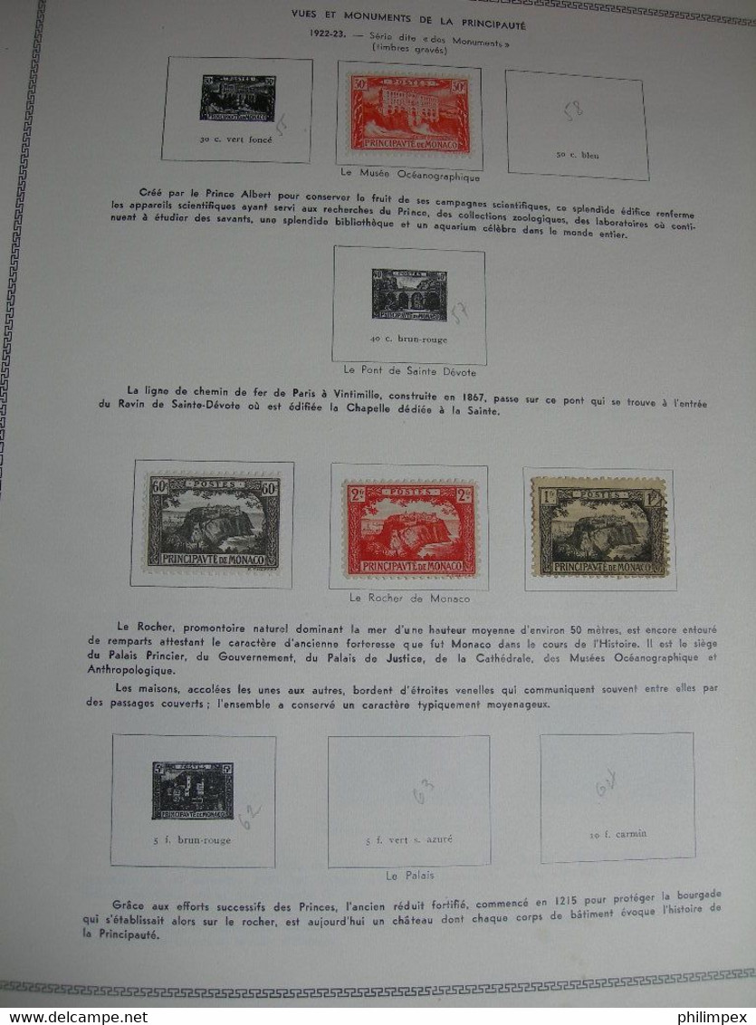 MONACO, GOOD COLLECTION ON THIAUDE PAGES, MOSTLY LH