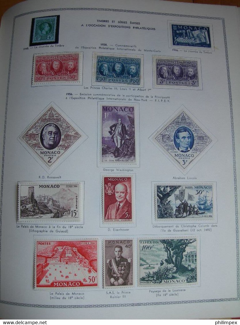 MONACO, GOOD COLLECTION ON THIAUDE PAGES, MOSTLY LH