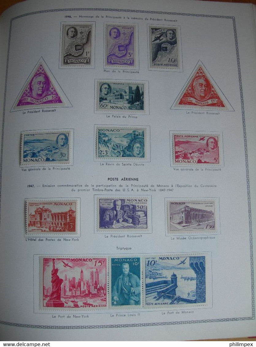 MONACO, GOOD COLLECTION ON THIAUDE PAGES, MOSTLY LH