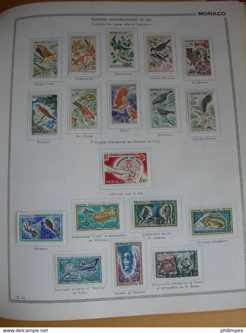 MONACO, GOOD COLLECTION ON THIAUDE PAGES, MOSTLY LH