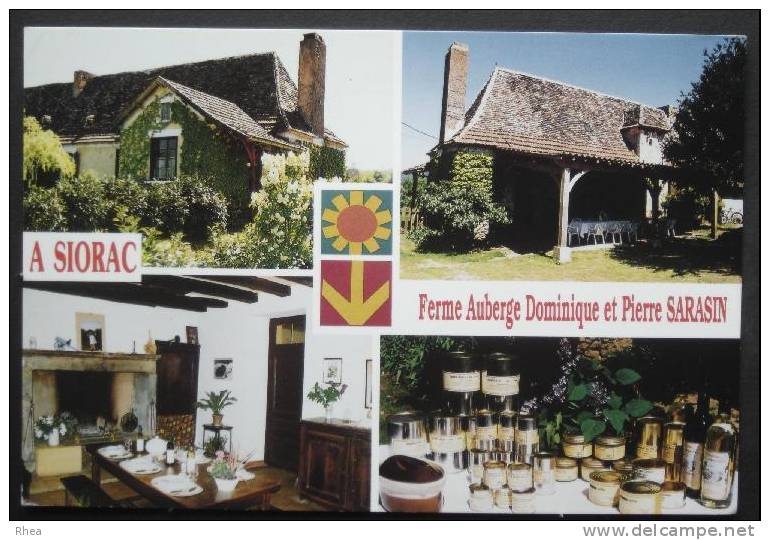 24 Siorac-en-Périgord Multi Vue Salle A Manger Ferme Auberge Carte Pub    D24D  K24035K  C24538C RH050053 - Autres & Non Classés