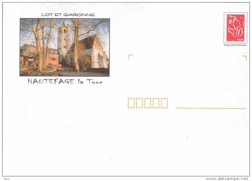 PAP HAUTEFAGE (LOT ET GARONNE) : La TOUR Timbre "LAMOUCHE" - PAP: Ristampa/Lamouche