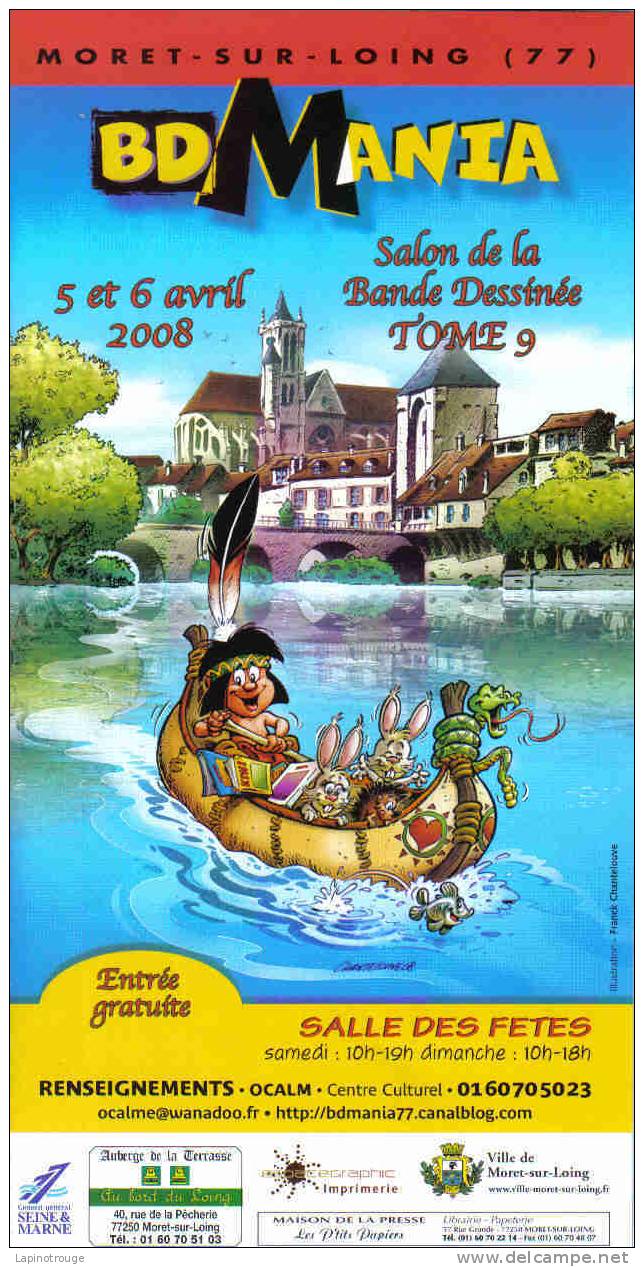 Programme CHANTELOUVE Festival BD Moret Sur Loing 2008 - Autres & Non Classés
