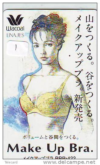 Telecarte Japan  * WACOAL * (1)  Sous Vetement Féminin Sexy Lady Bathclothes Mode - Mode