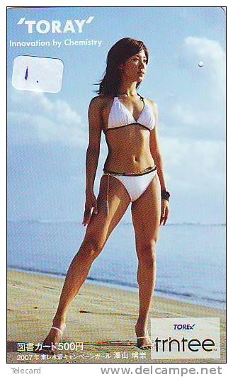 Telecarte Japan  * TORAY  (1) TOREX TRINTEE * Sous Vetement Féminin Sexy Lady Bathclothes Mode - Moda