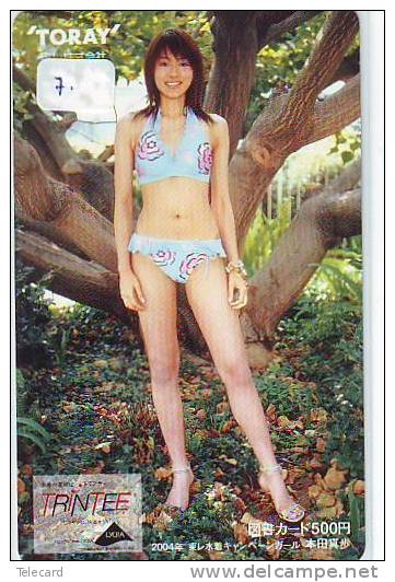 Telecarte Japan  * TORAY  (7) TOREX TRINTEE * Sous Vetement Féminin Sexy FEMME Lady Bathclothes Mode - Fashion