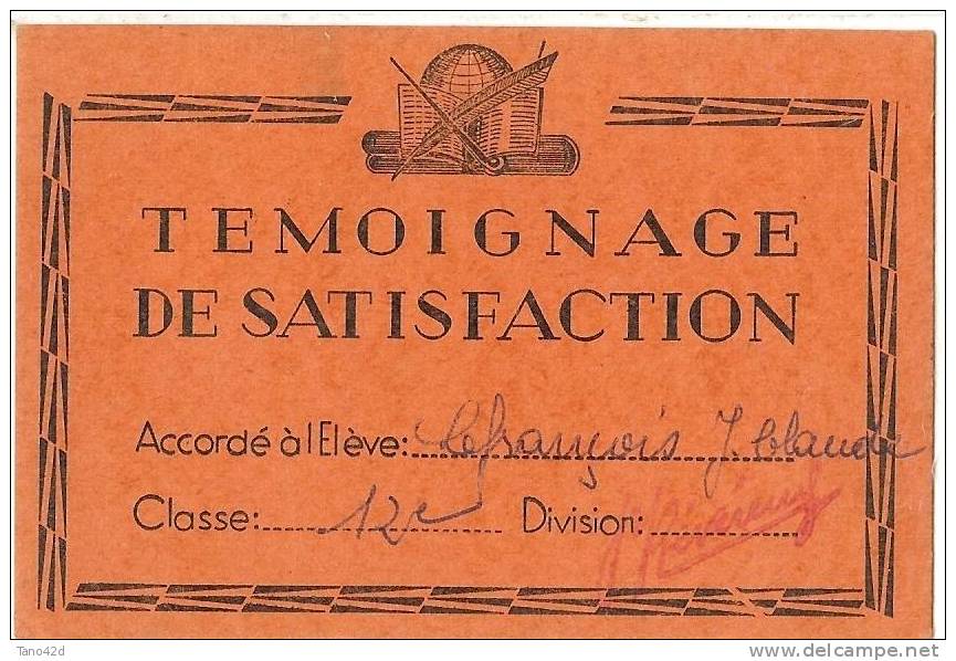 REF LPU4 - TEMOIGNAGE DE SATISFACTION ANNEES 1950 - Collections