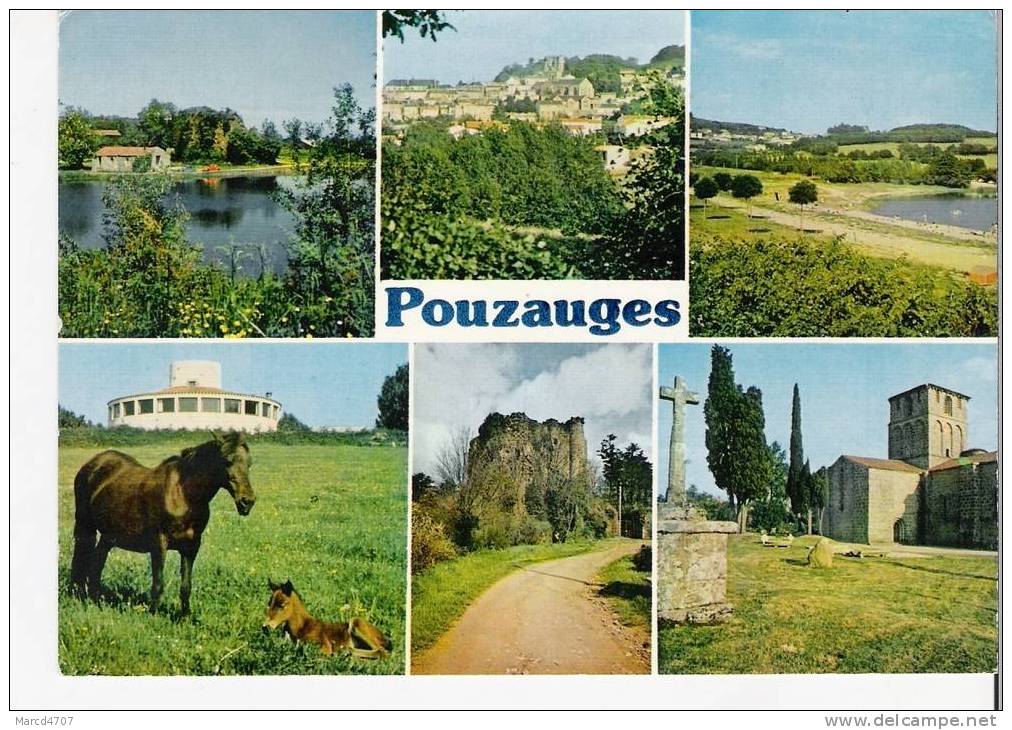 POUZAUGES 85  Vendée Vue Générale Carte Multivues  Edition Combiert - Pouzauges