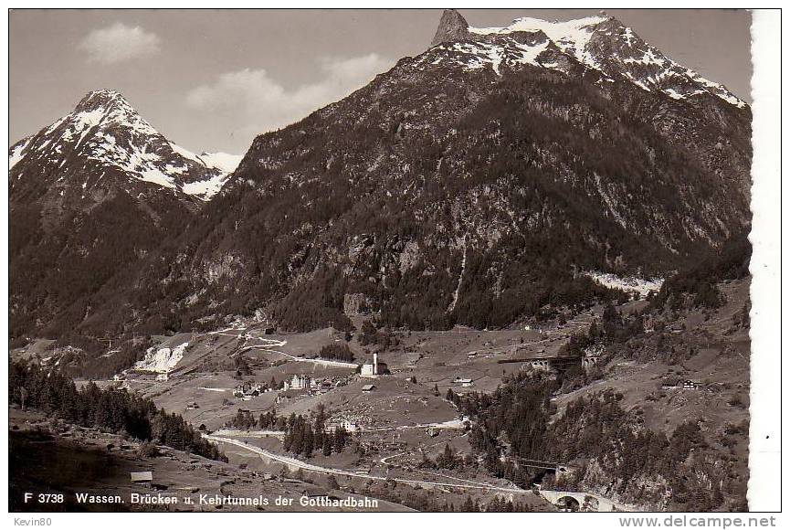 SUISSE URI Wassen Brücken U. Kehrtunnels Der Gotthardbahn - Wassen