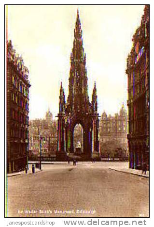 Real Photo PCd.--Sir Walter Scott's Monument  Edinburgh Scotland - Midlothian/ Edinburgh