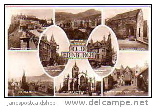 Real Photo PCd.--Multi-View Postcard "Old Edinburgh"  Edinburgh Scotland - Midlothian/ Edinburgh