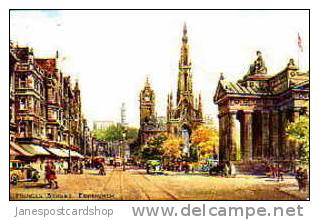 Real Photo PCdArt Colour PC  #A 56  PRINCES ST -- Edinburgh- -Scotland - Midlothian/ Edinburgh