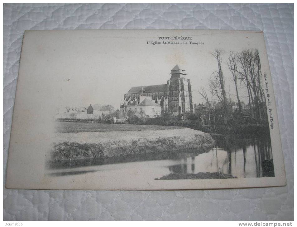 Cpa Eglise St Michel........la Touques - Pont-l'Evèque