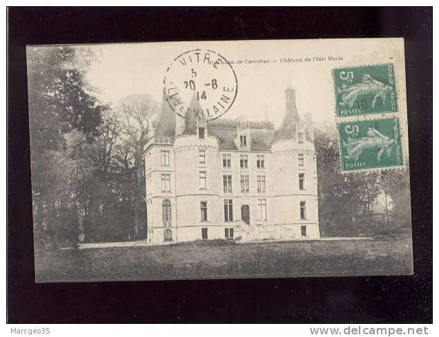 Env.de Carentan Chateau De L'isle Marie Pas D'édit.  Belle Carte - Carentan