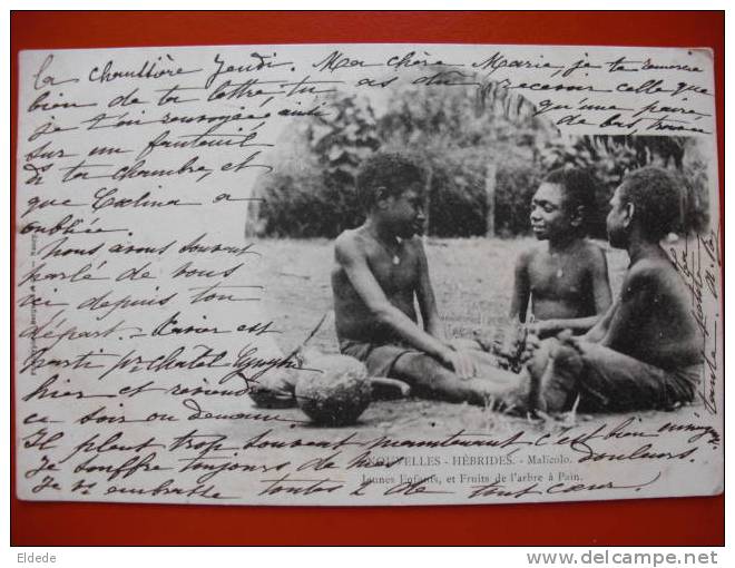 Vanuatu Nouvelles Hebrides Jeunes Enfants Et Fruits De L Arbre A Pain Malicolo - Vanuatu