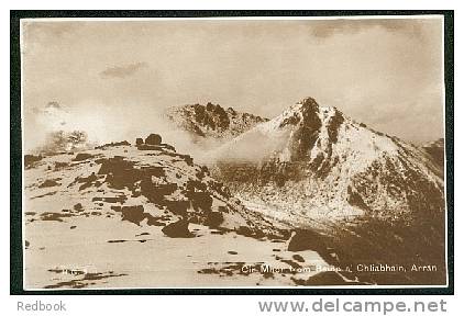 Early Real Photo Postcard Cir Mhor From Beinn A Chliabhain Isle Of Arran Scotland Mountaineering Climbing - Ref 181 - Ayrshire