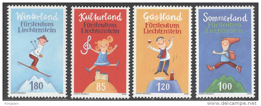 2006 LIECHTENSTEIN  TOURISM 4V - Ungebraucht