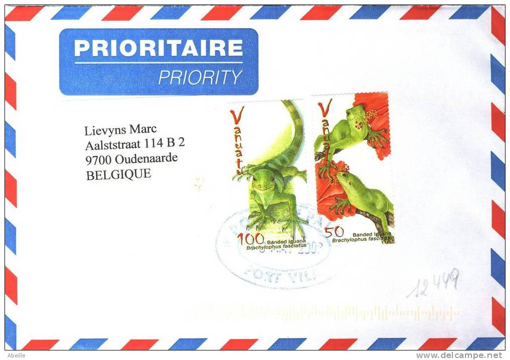 12.449    LETTRE VANUATA - Frogs