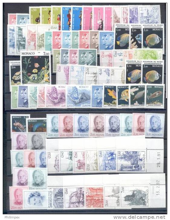 MONACO, VERY NICE GROUP, NEVER HINGED MODERN STAMPS WITH BOOKLETS **! - Collections, Lots & Series