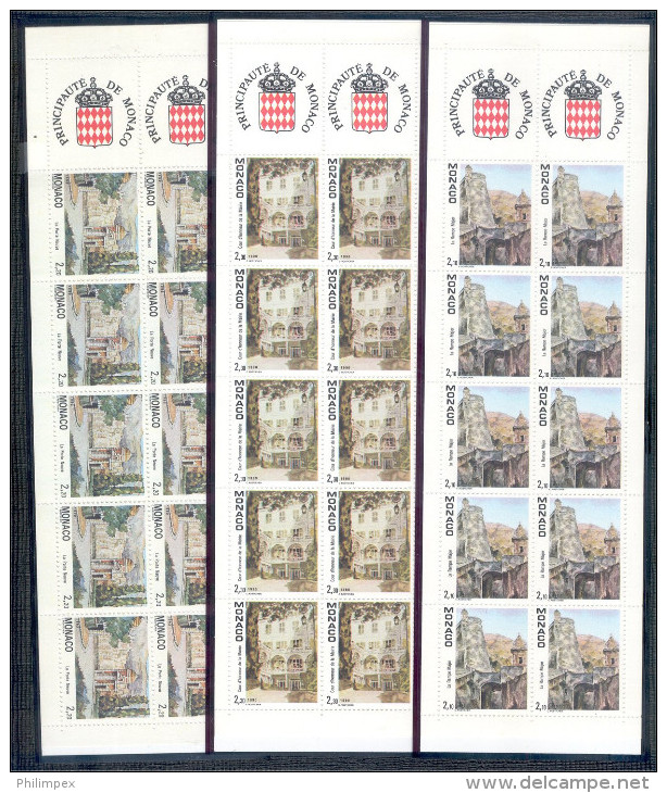 MONACO, VERY NICE GROUP, NEVER HINGED MODERN STAMPS WITH BOOKLETS **! - Collections, Lots & Series