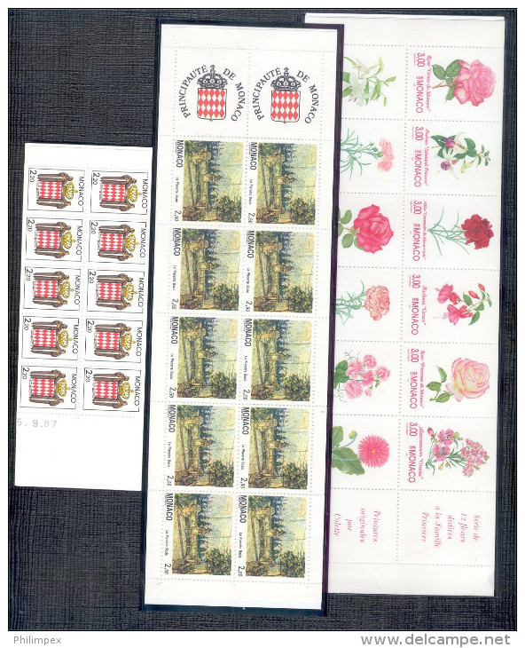 MONACO, VERY NICE GROUP, NEVER HINGED MODERN STAMPS WITH BOOKLETS **! - Colecciones & Series