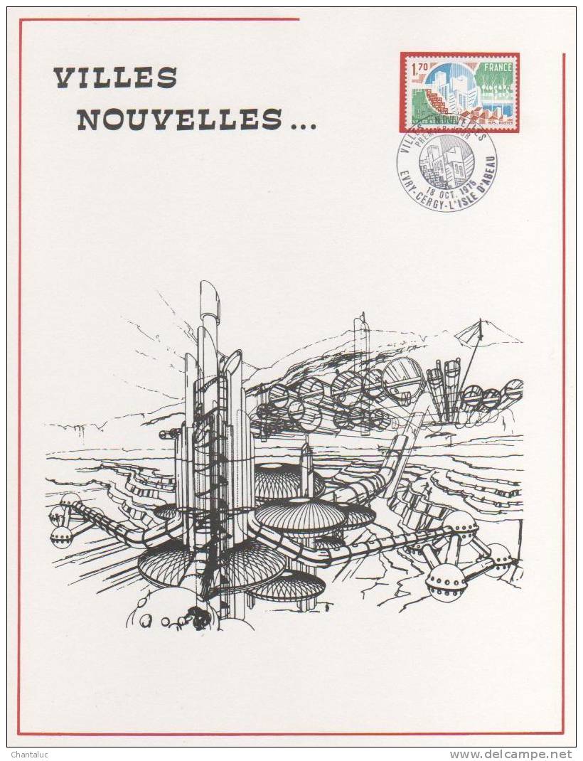 EPREUVE 1er JOUR Tiré A 70 Exemplaires VILLES NOUVELLES 1975 - Bloques Souvenir